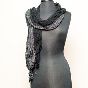 Fashion Black/Silver Scarf